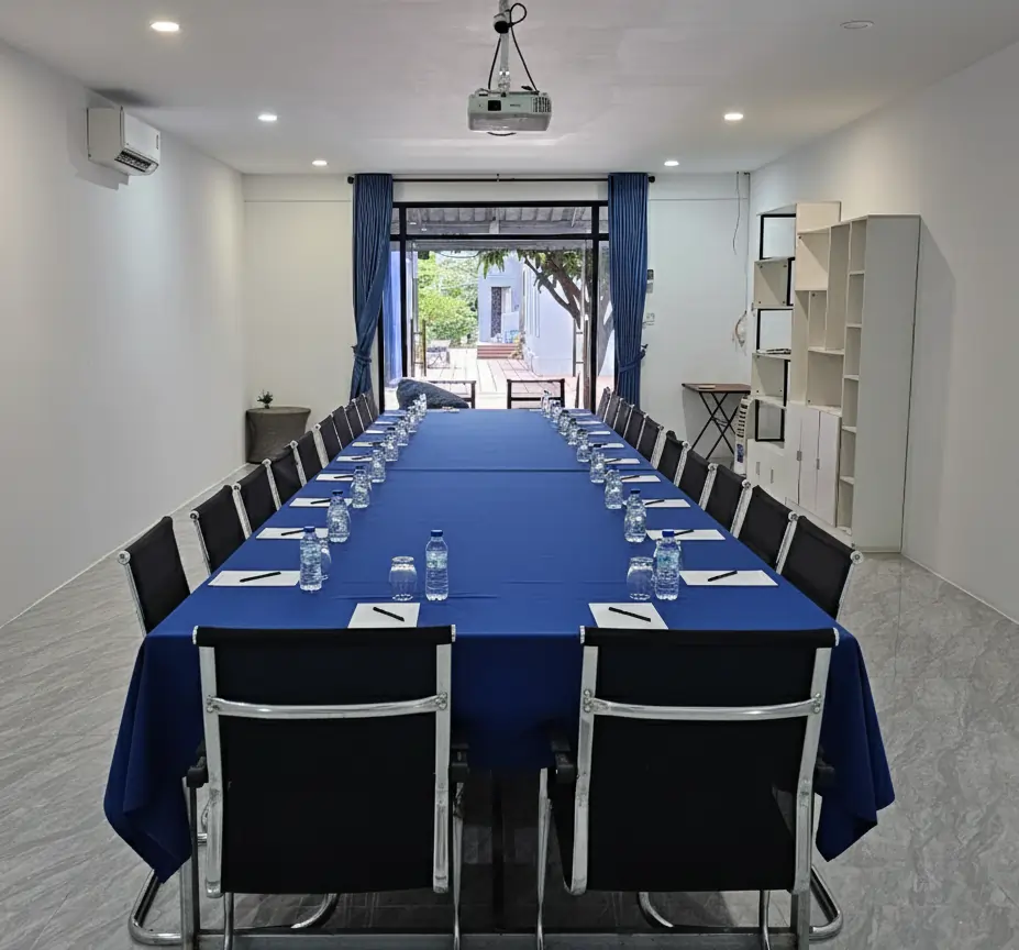 meeting room with projector