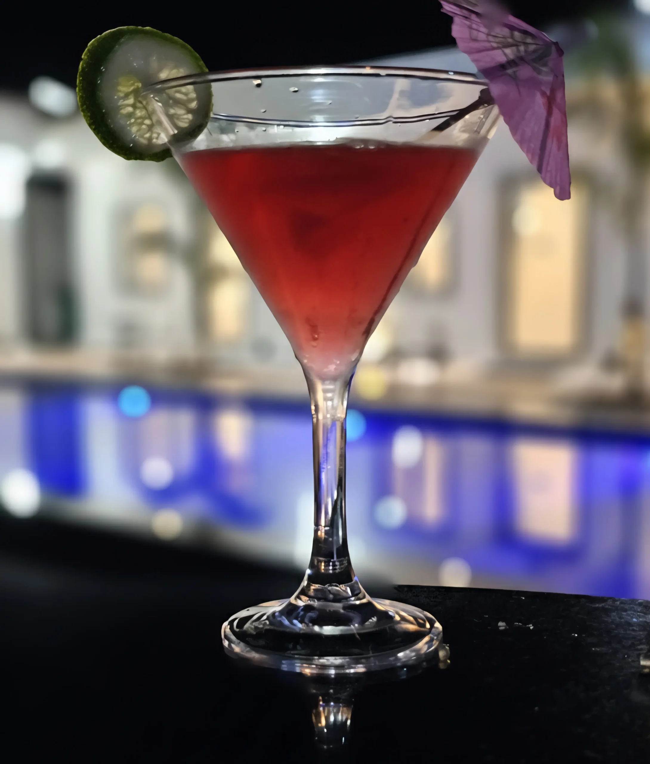 a drink in margarita glass