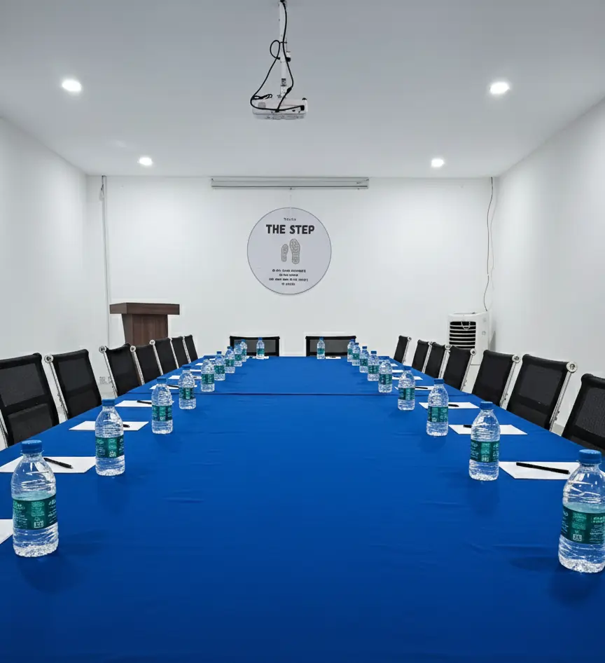 meeting room with projector